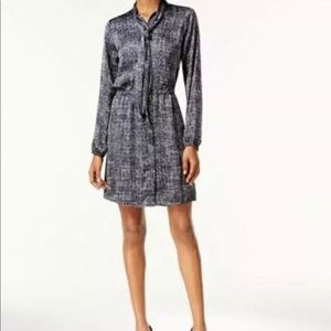 Michael Kors NWT Grey Tie Neck Dress